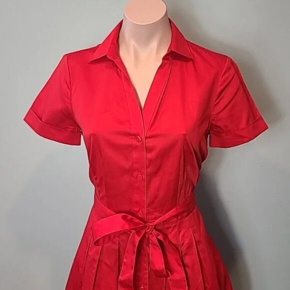 Brooks Brothers Red Belted Shirt Dress with Pockets❣️ Like New - Picture 5 of 12